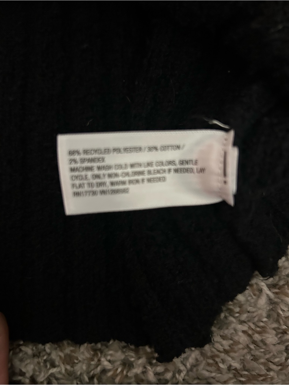 Universal Thread Black Ribbed Mock Neck Sweater - Picture 3 of 3
